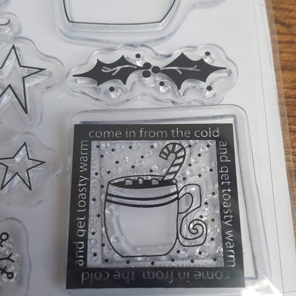 Recollections 11 Clear Holiday/Winter Stamps - Picture 2 of 3